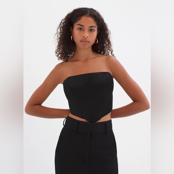 TEN BY BABATON BLAZE Black Corset Top - Picture 4 of 12